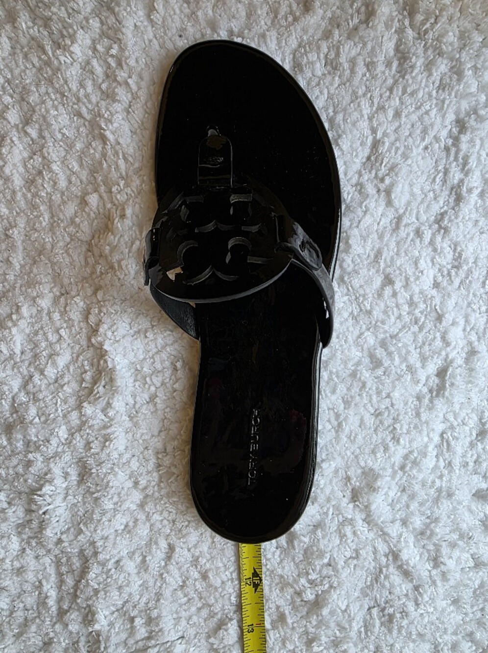 Tory Burch Miller Black Patent Leather Sandal Size 10.5 - Picture 13 of 13